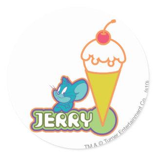 Jerry Ice Cream Classic Round Sticker