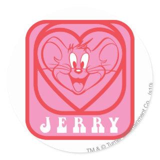 Jerry Pink Hearts Classic Round Sticker
