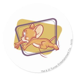 Jerry Running Scared Classic Round Sticker