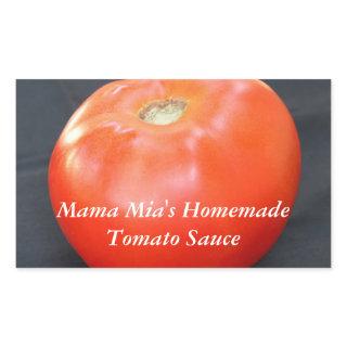 Jersey Tomato Customizable Text Rectangular Sticker