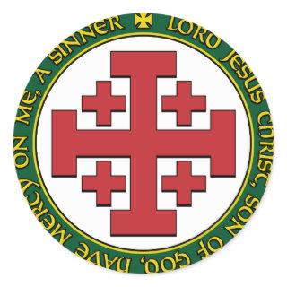Jerusalem Cross Classic Round Sticker