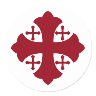 Jerusalem Cross Classic Round Sticker