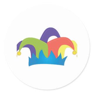 Jester Hat Classic Round Sticker