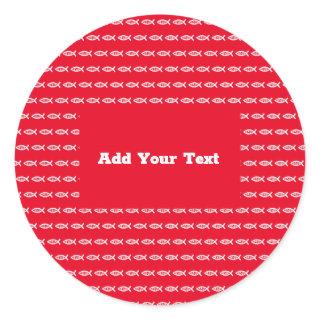 Jesus Fish Christian ichthys Symbol  Classic Round Sticker