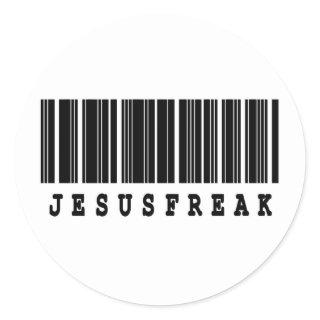 jesus freak barcode design classic round sticker
