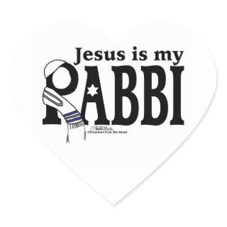 Jesus is my RABBI Heart Sticker