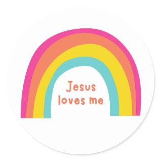 Jesus loves me Stickers kids rainbow
