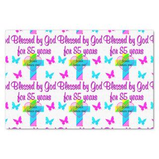JESUS LOVES THIS 85 YEAR OLD CROSS DESIGN TISSUE PAPER