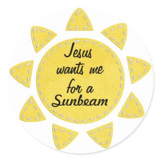 "Jesus Wants Me For A Sunbeam" LDS Stickers