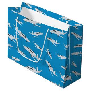 Jet Airplane Pattern  Large Gift Bag