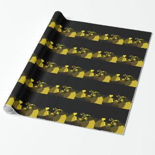 Jet Black and Gold Vector Art Print Graphic Design