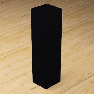 Jet Black Solid Color Wine Box