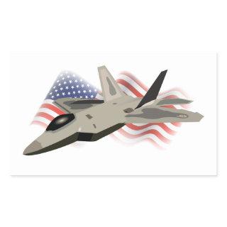 Jet Fighter Rectangular Sticker