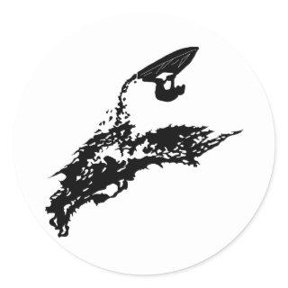 Jet ski big jump classic round sticker