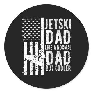 Jetski Dad Fathers Day Dad Jet Ski Rider Water Jet Classic Round Sticker