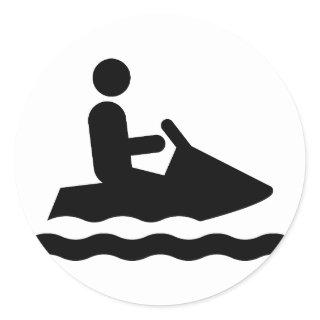 Jetskiing Symbol Sticker