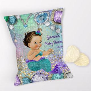 Jewel Mermaid Baby Shower Chip Bag Wrappers