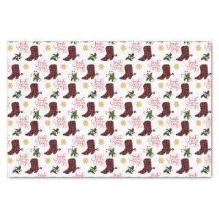 Jingle All the Way Cowboy Boot Christmas Tissue Paper