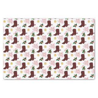 Jingle All the Way Cowboy Boot Christmas Tissue Paper