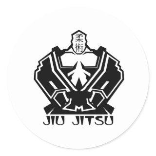 Jiu Jitsu - The Fighter Prepares Classic Round Sticker