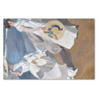 Joaquin Sorolla - Women Walking on the Beach Tissue Paper