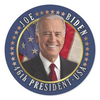 Joe Biden 46th President USA Commemorative Photo Classic Round Sticker