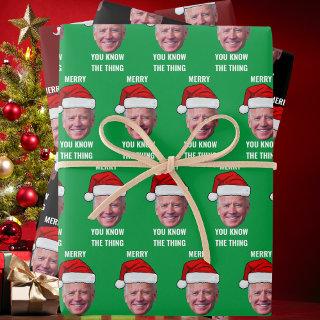 Joe Biden Santa Hat You Know The Thing  Sheets