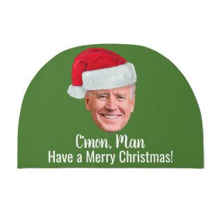 Joe Santa Hat - C'mon Man Have a Merry Christmas Doormat