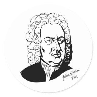 Johann Sebastian Bach Classic Round Sticker