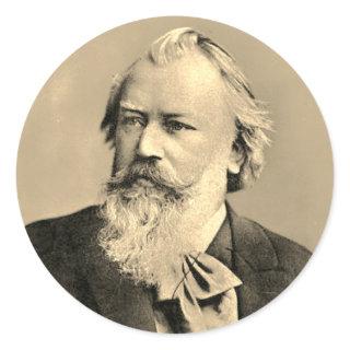 Johannes Brahms (1889) Classic Round Sticker
