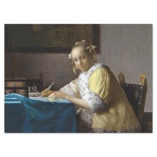 Johannes Vermeer - A Lady writing a Letter Tissue Paper