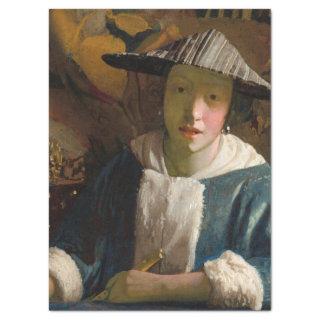 Johannes Vermeer - Girl with a Flute Tissue Paper