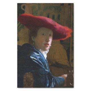 Johannes Vermeer - Girl with a Red Hat Tissue Paper