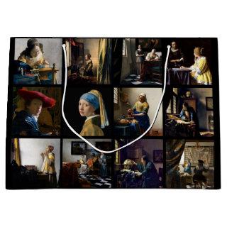Johannes Vermeer - Masterpieces Grid Large Gift Bag