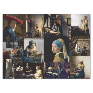 Johannes Vermeer - Masterpieces Patchwork Tissue Paper