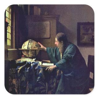 Johannes Vermeer - The Astronomer Square Sticker