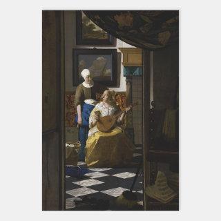 Johannes Vermeer - The Love Letter  Sheets
