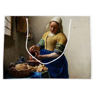 Johannes Vermeer - The Milkmaid Large Gift Bag