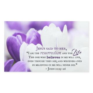 John 11:25 I am the Resurrection and Life, Easter Rectangular Sticker