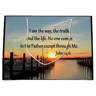 JOHN 14:6 SUNSET PHOTO DESIGN LARGE GIFT BAG