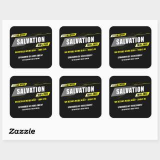 John 3:16 Salvation Special Offer 100% FREE Jesus Square Sticker