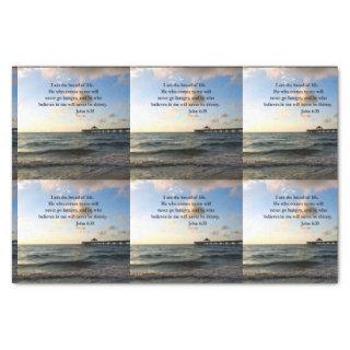 JOHN 6:35 OCEAN PHOTO TISSUE PAPER
