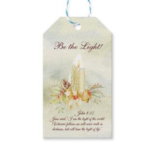 John 8:12 Jesus said, I am the Light of the World Gift Tags