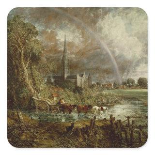 John Constable | Salisbury Cathedral From the Mead Square Sticker