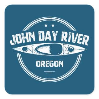 John Day River Oregon Kayaking Square Sticker