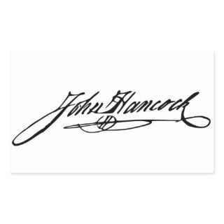 John Hancock Signature Rectangular Sticker