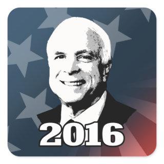 JOHN MCCAIN 2016 CANDIDATE SQUARE STICKER