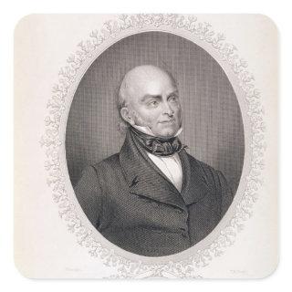 John Quincy Adams Square Sticker