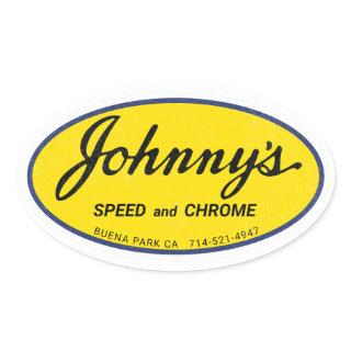 Johnny's Speed and Chrome Oval Sticker