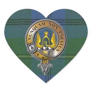 Johnstone Tartan & Badge Heart Sticker